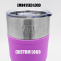 Custom 20 oz double stainless steel vacuum insulated travel tumbler with silicone sleeve