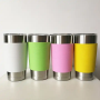 Custom 20 oz double stainless steel vacuum insulated travel tumbler with silicone sleeve
