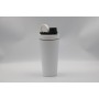 Factory wholesale 600ml Stainless Steel Double Wall Vacuum Insulated Protein Shaker Water Bottle With Metal Ball For GYM