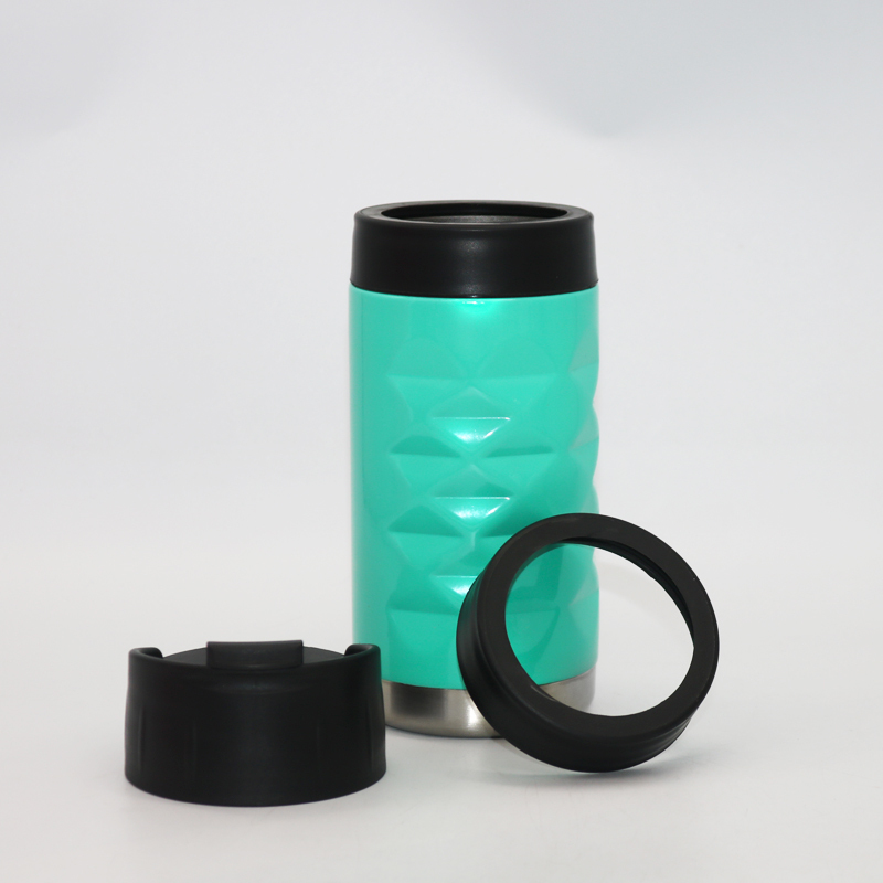 Hot Selling New Design Double Wall Stainless Steel Diamond Shape Thermos Vacuum Insulated Can Cooler