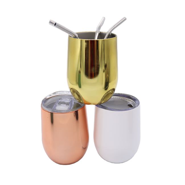 Wholesale 12oz Stainless Steel Double Wall Insulated Wine Tumbler Mugs and Cup Christmas Tumbler