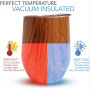12oz Wood Surface Wine Glasses Outdoor Double Walled Coffee Mugs High Quality Customized Colors Cup
