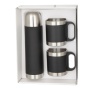 Custom Luxury Gifts 500ml Double Wall Stainless Steel Vacuum Thermos With Two Cup Insulated Water Bottle