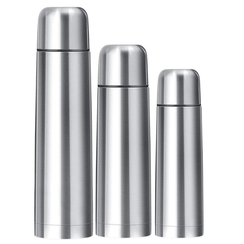 Custom Luxury Gifts 500ml Double Wall Stainless Steel Vacuum Thermos With Two Cup Insulated Water Bottle