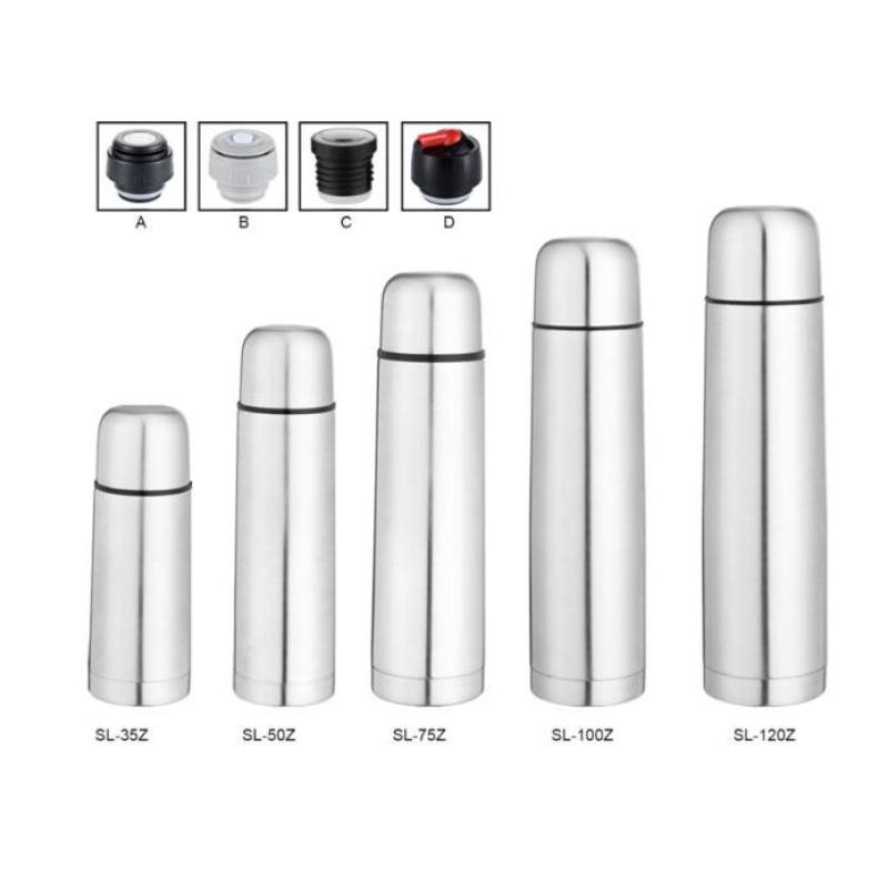 Custom Luxury Gifts 500ml Double Wall Stainless Steel Vacuum Thermos With Two Cup Insulated Water Bottle