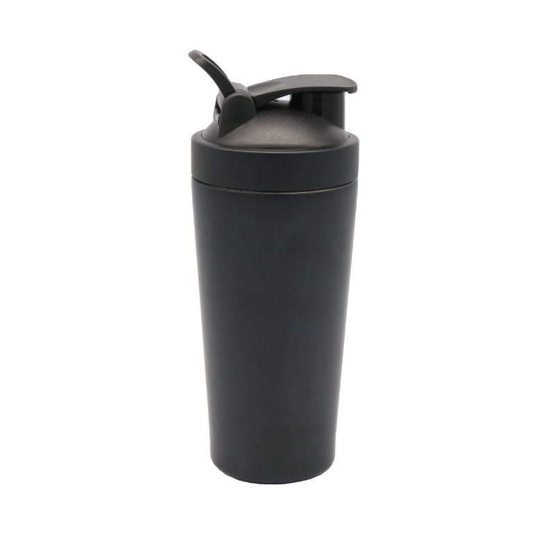 BPA free 750ml Stainless Steel Single Wall Protein Mug With Ball For GYM Shaker Water Bottle