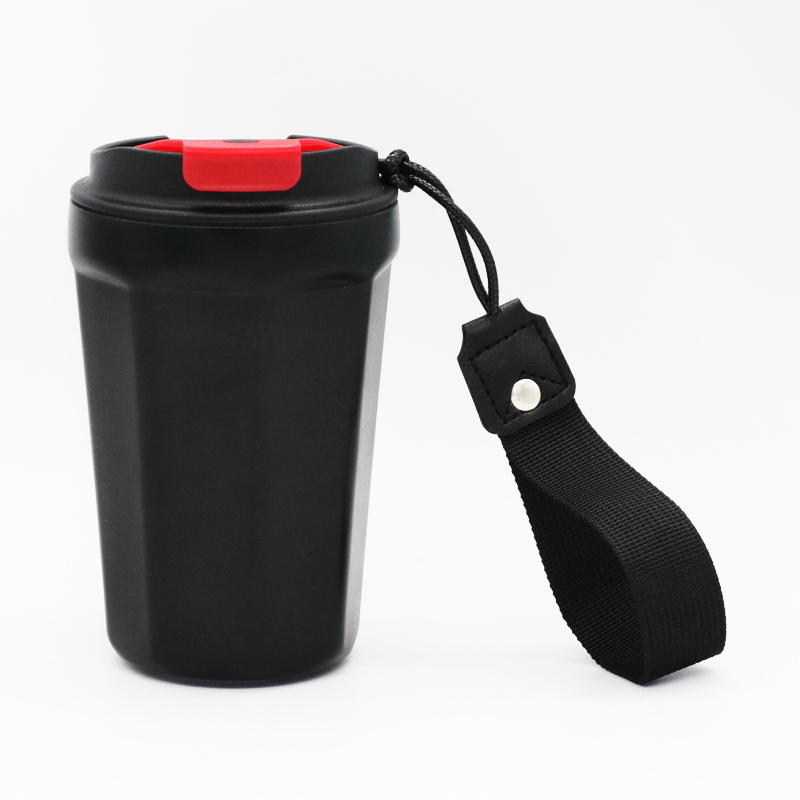 New arrival high profile level 350 ml custom double stainless steel insulated coffee cup with rope