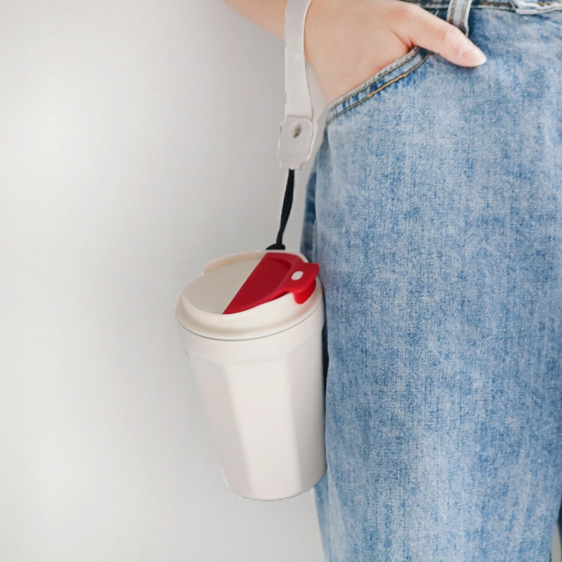 New arrival high profile level 350 ml custom double stainless steel insulated coffee cup with rope