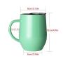 12OZ Stainless Steel Double Wall 304 Vacuum Thermos Coffee Tumbler Egg Shape Wine Tumbler With Handle