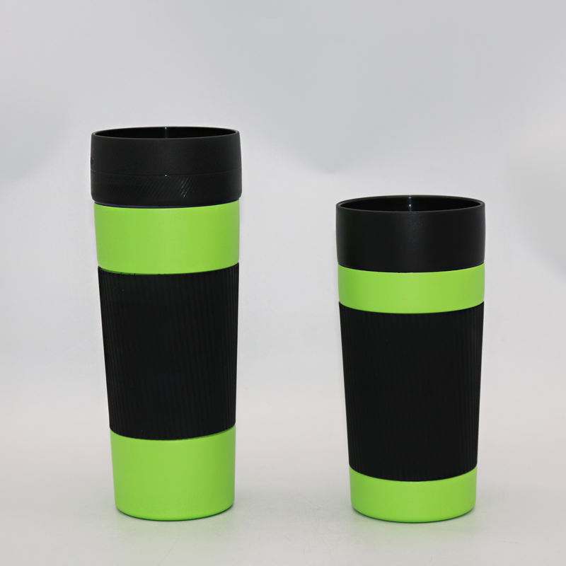 BPA Free Stainless Steel Vacuum  Insulated Travel Coffee Tumbler Thermos Flask With Silicone Sleeve