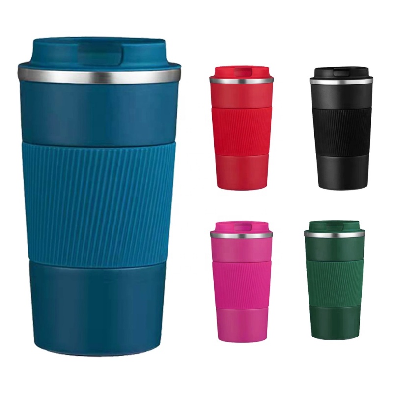 Eco-friendly 500ml Reusable stainless steel tea coffee mug cup with handle for office and home