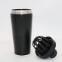 Patented Protein Shaker Stainless Steel Double Wall Vacuum Insulated Sport Flask With Ball For GYM Shaker Water Bottle