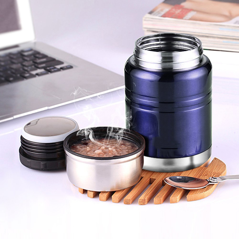 350ml/500ml 18/8 Stainless Steel Thermos Food Jar Eco-friendly Double Wall Insulated Lunch Box for Kids