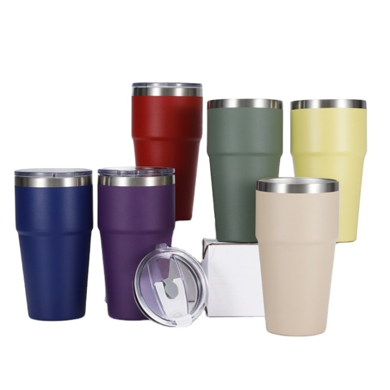 2023 Hot Selling Wholesale 16 oz Travel Cup 304 Stainless Steel Custom Double Wall Vacuum Insulated Tumbler Cups With Lid