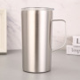 Hot Sale 16oz Double Wall Insulated Vacuum Beer Mug Stainless Steel Water Bottle With Handle Lid