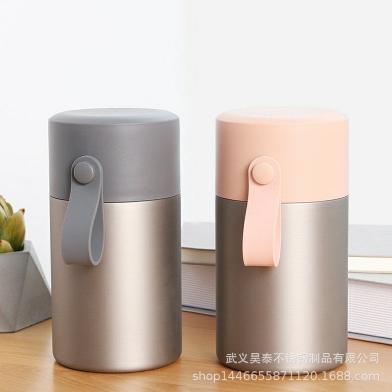 304 Stainless Steel Portable Food Grade Food Flask Food Warmer Insulated With soft Handle 550ML