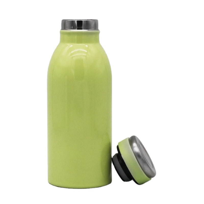 Eco friendly  high quality 350ml double wall  vacuum insulated water bottle stainless steel milk bottle