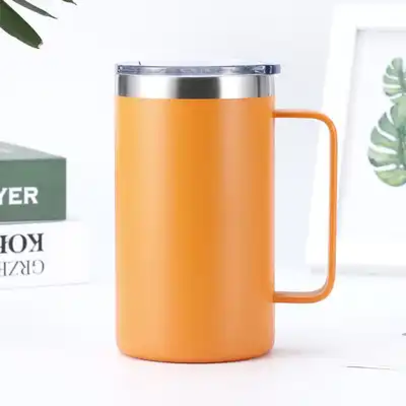 High quality 20oz double stainless steel vacuum cup insulated coffee cup with handle