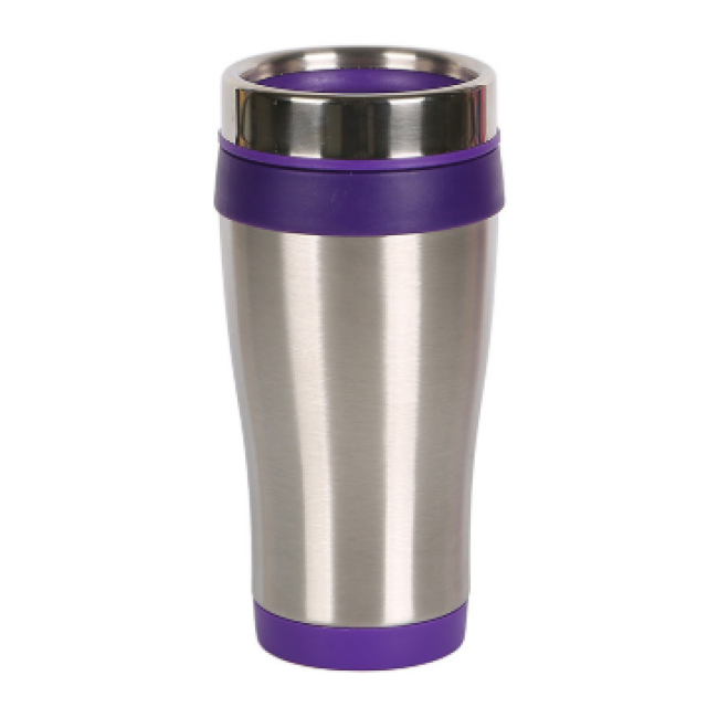 Promotional Mugs Double Wall Inner Plastic Outer Stainless Steel Food Grade Mug