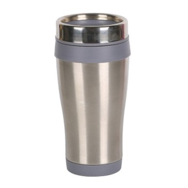 Promotional Mugs Double Wall Inner Plastic Outer Stainless Steel Food Grade Mug