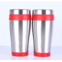 Promotional Mugs Double Wall Inner Plastic Outer Stainless Steel Food Grade Mug
