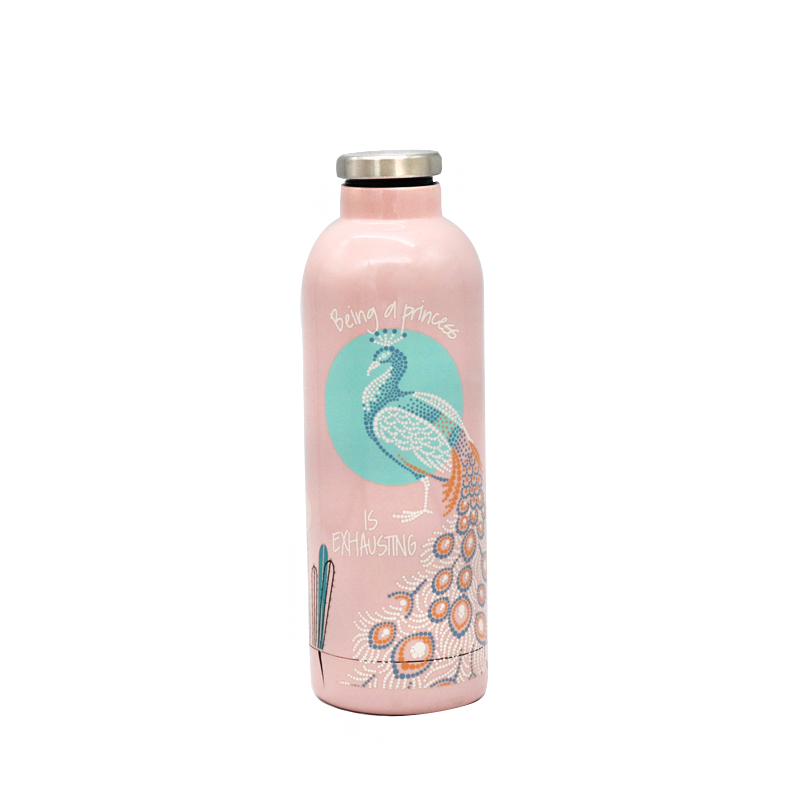 Hot Selling Custom Stainless Double Wall Flask Vaccum Insulate Water Bottle Travel Tumbler With Button Lid