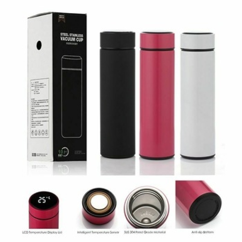 Smart Water Bottle 500ml Led Temperature Display Insulated Water Bottles Vacuum Flask Thermos