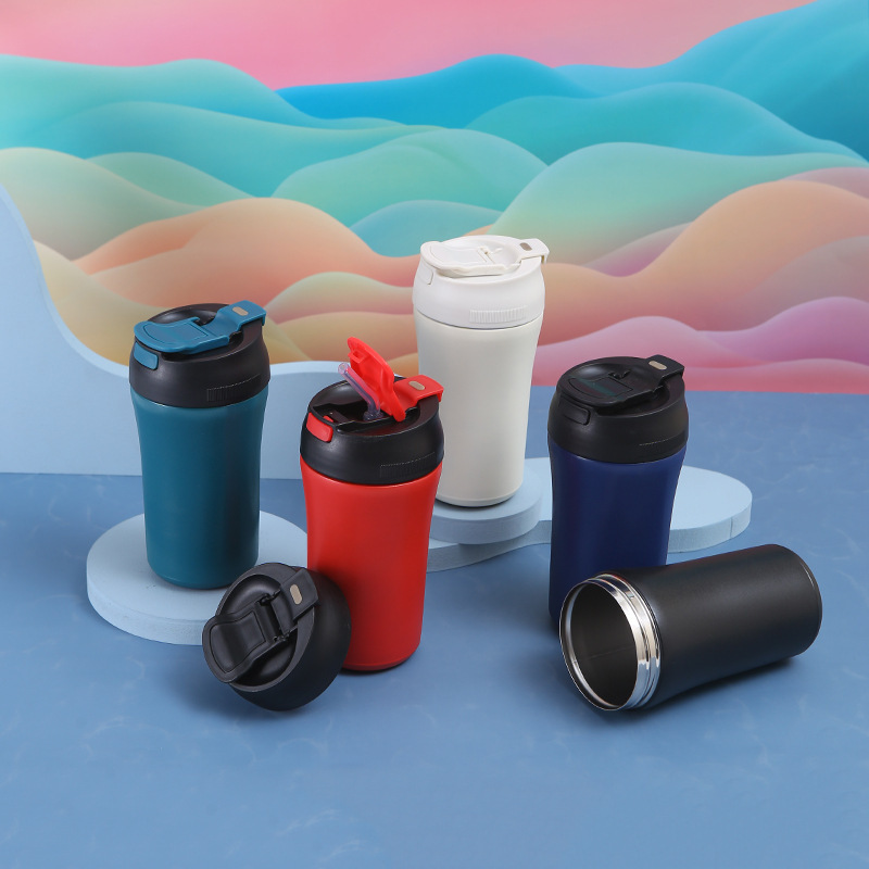 High quality 400ml stainless steel tumbler customized logo double wall vaccum cup travel coffee mug