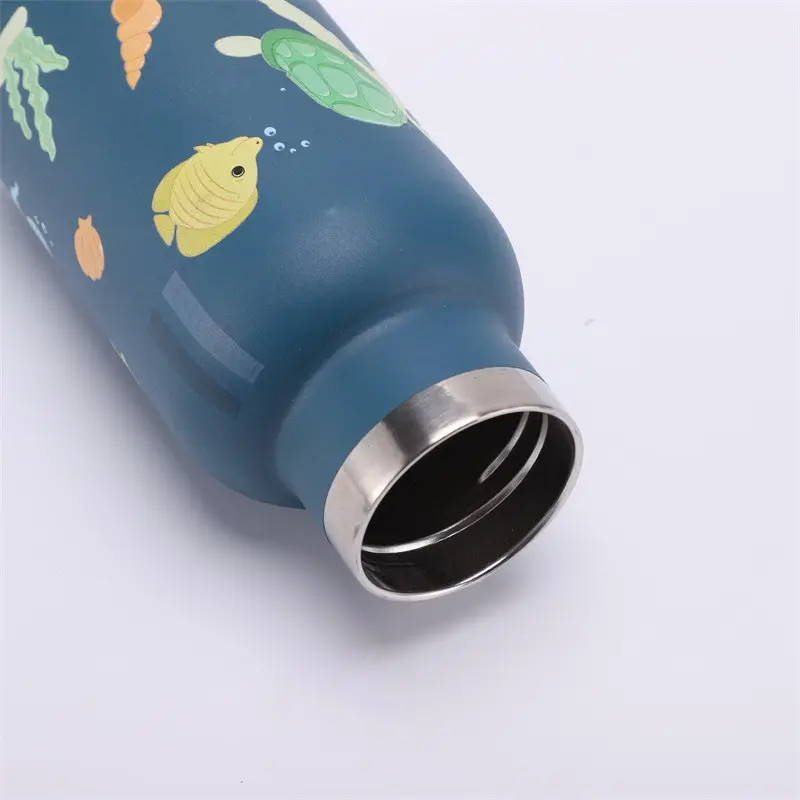 Eco-friendly Double Wall Custom Logo Standard Mouth Vacuum Insulated Drink Sport 350ml Stainless Steel Water Bottle