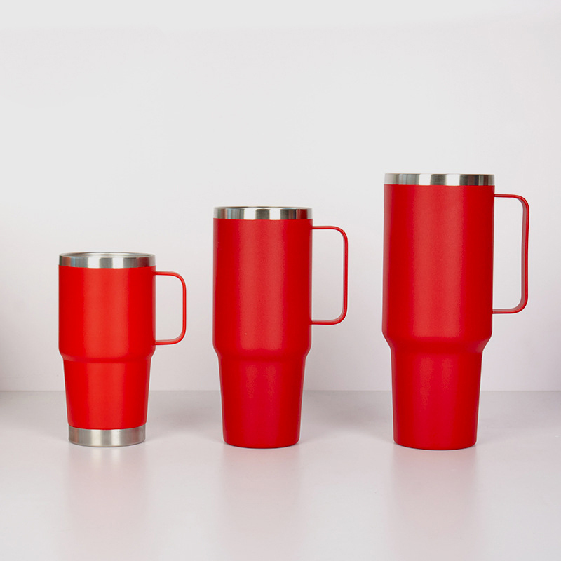 30oz Stainless Steel Double Wall Vacuum Flasks Coffee Mug Insulated Thermos Travel Tumbler With Handle
