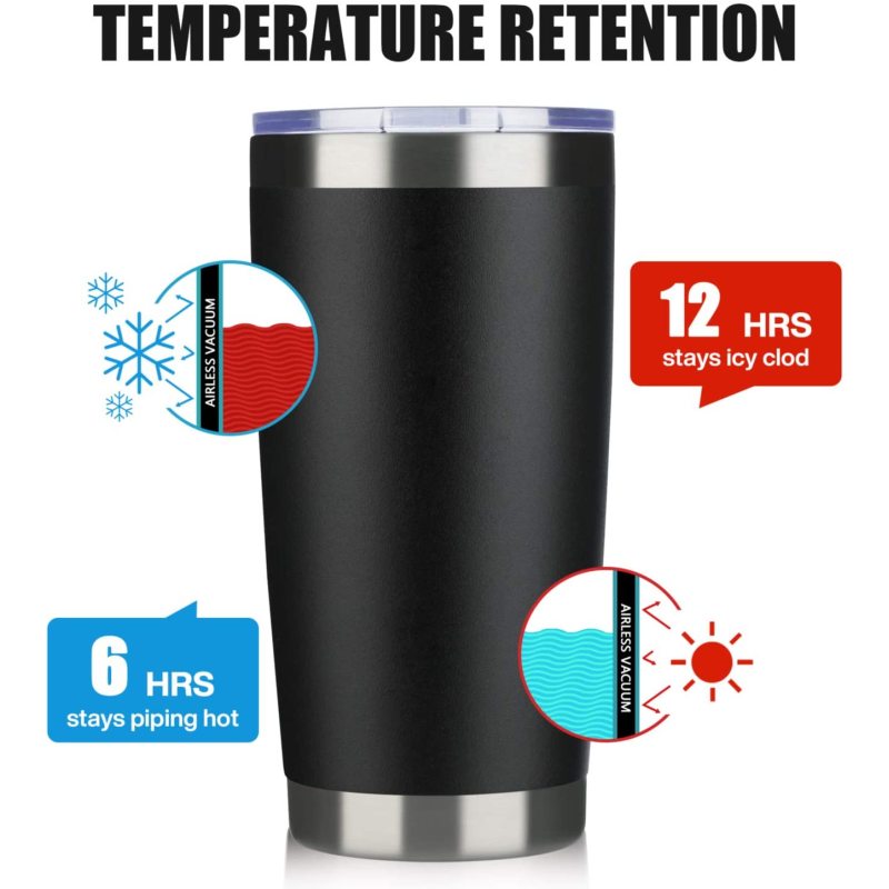 20oz Tumbler Double Wall Insulated Stainless Steel Custom Coffee Mug with Logo