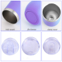 12oz Stainless Steel Double Wall Insulated Stainless Steel Wine Tumbler Egg Shaped with Lid