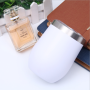 12oz Stainless Steel Double Wall Insulated Stainless Steel Wine Tumbler Egg Shaped with Lid