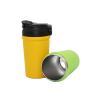 Outdoor sports double drink straw cup non-slip cup set portable accompanying coffee cup