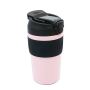 Outdoor sports double drink straw cup non-slip cup set portable accompanying coffee cup