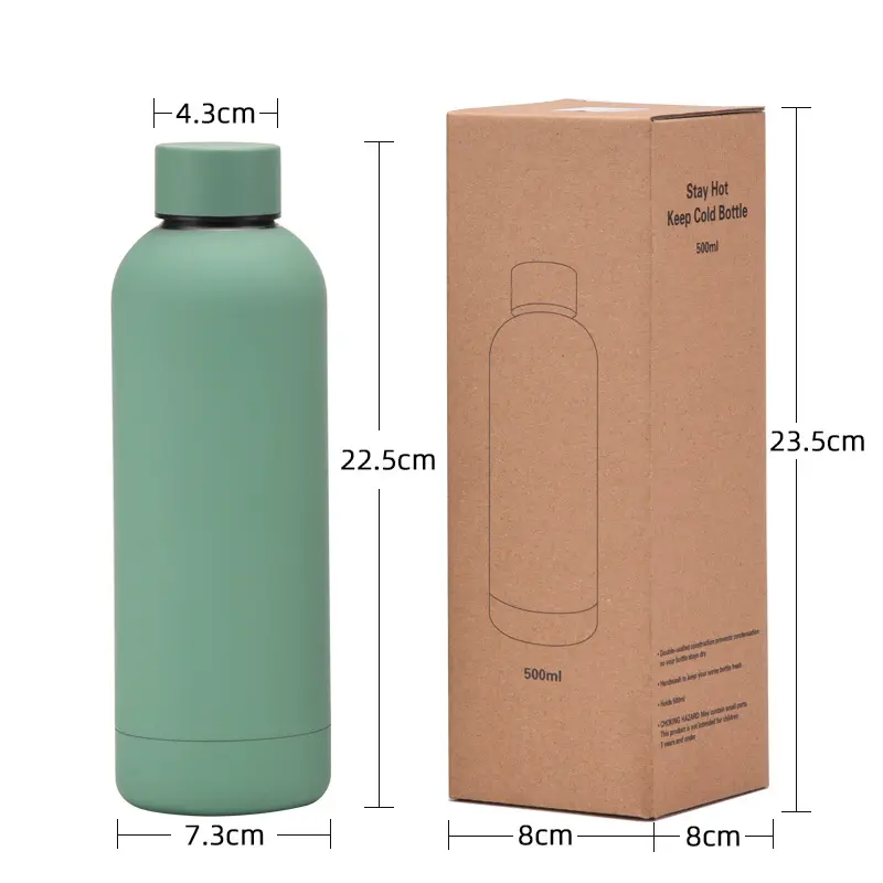 New Fashion Design Double Wall Stainless Steel Vacuum Sports Water Bottle Insulated Flask With Lid