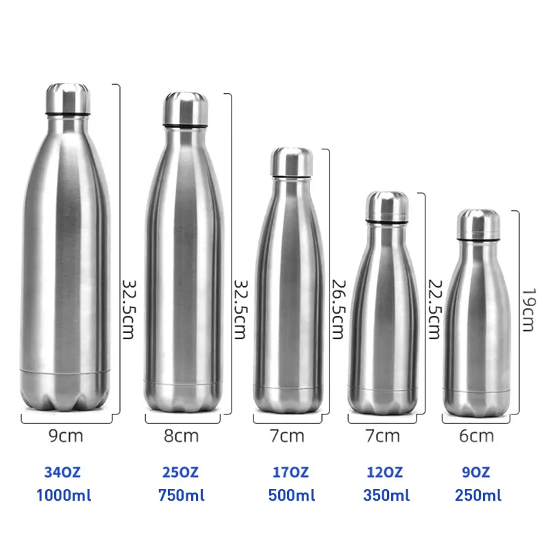 New Fashion Design Double Wall Stainless Steel Vacuum Sports Water Bottle Insulated Flask With Lid