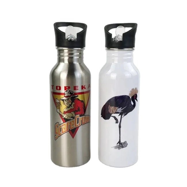 Blank Sublimation 600ml Wide Mouse Travel Climbing Kettle Sublimation Stainless Steel Water Bottle