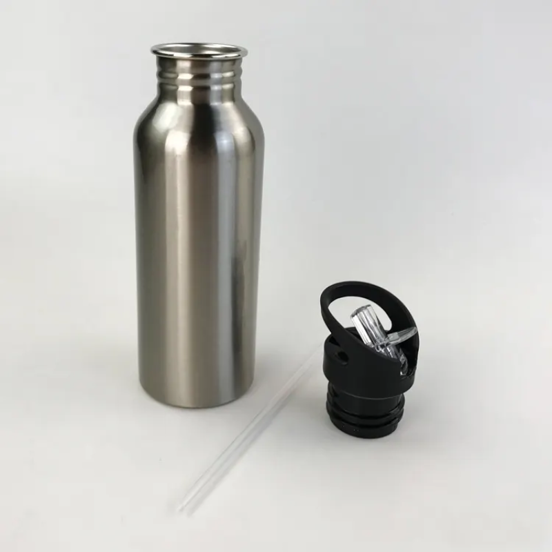 Blank Sublimation 600ml Wide Mouse Travel Climbing Kettle Sublimation Stainless Steel Water Bottle