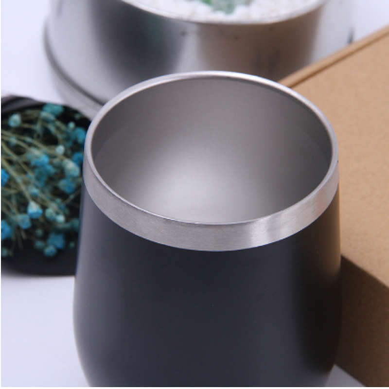 Popular custom color stainless steel insulate cup mug thermos gas transfer wine cup with lid egg cup