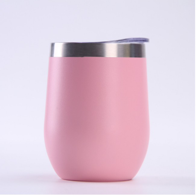 Popular custom color stainless steel insulate cup mug thermos gas transfer wine cup with lid egg cup
