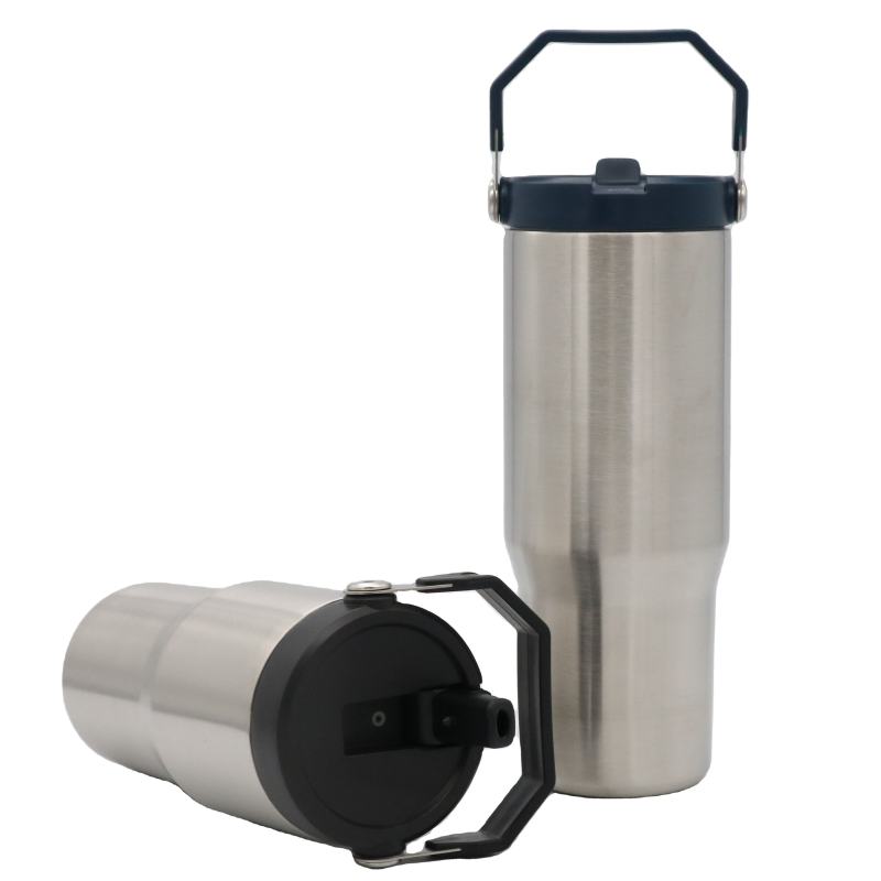 Eco-Friendly Double Wall Coffee Travel Mug Bulk Sublimation Tumblers With Handle Lid