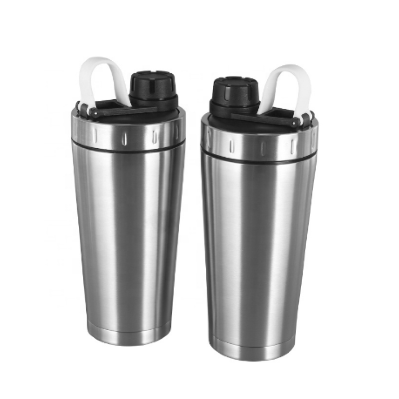 New vacuum stainless steel shake cup Sports fitness shake cup protein powder shake cup