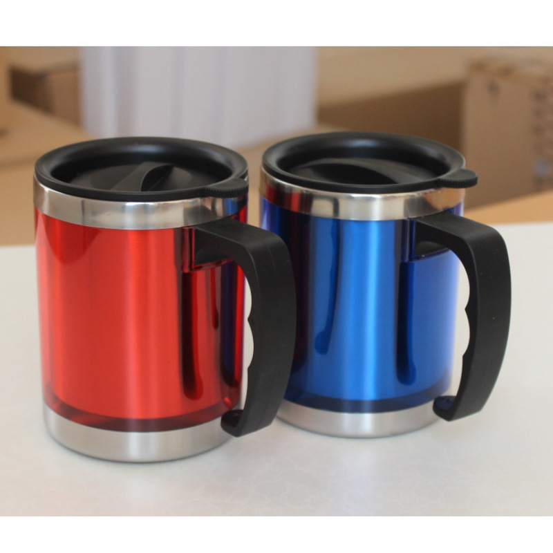 15OZ Stainless Steel Inner Wall Plastic Outer Wall Mug Water Bottle