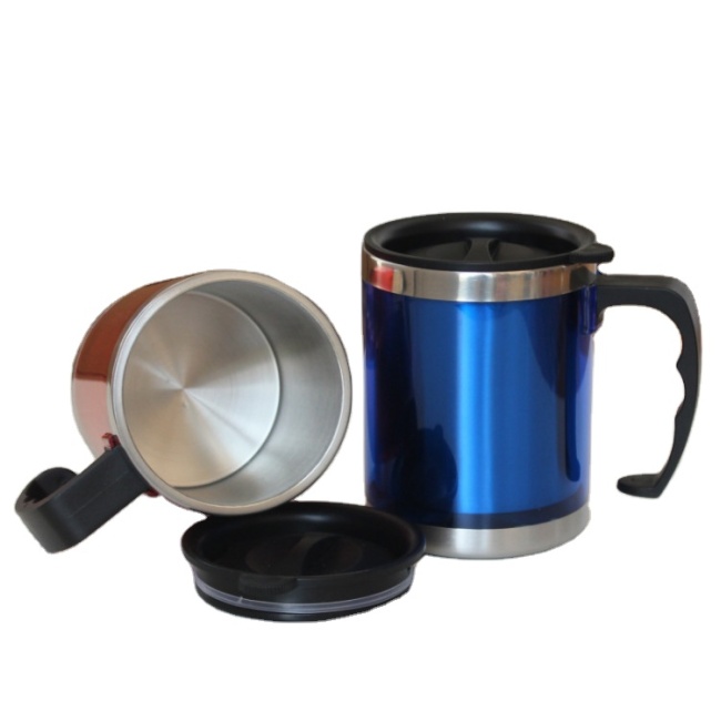 15OZ Stainless Steel Inner Wall Plastic Outer Wall Mug Water Bottle