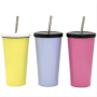 Double Wall Coffee Tumbler Wholesale Bulk Customize Tumbler Stainless Steel Sippy Cup with Lid and Straw