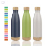 500ml Double Wall 18/8 Vacuum Flask Stainless Steel Sports Water Bottle With Bamboo Bottom Thermos Bottle