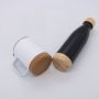 500ml Double Wall 18/8 Vacuum Flask Stainless Steel Sports Water Bottle With Bamboo Bottom Thermos Bottle