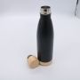 500ml Double Wall 18/8 Vacuum Flask Stainless Steel Sports Water Bottle With Bamboo Bottom Thermos Bottle
