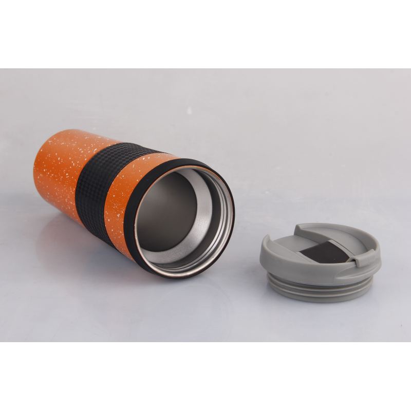 400ml Wholesale Coffee Tumbler Stainless Steel Double Wall Insulated Travel Mug With Silicone Sleeve